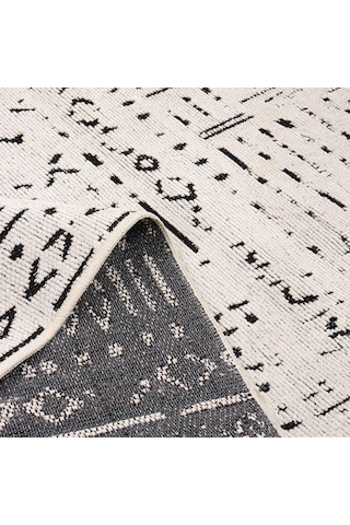 Aden Kaymaz Taban Halı, Aden Sierra 2, Makinada Yıkanabilir Şönil Dokuma Halı Beyaz - 80 X 150 Cm Çok Renkli