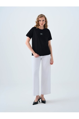 Loft Regular Fit Siyah Kadın T-shirt Lf2039148 SIYAH