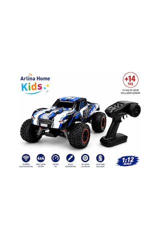 Off-road Vehicle 100 Km Hız Yapan Uzaktan Kumandalı Araba Mavi-beyaz