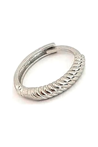 925 Ayar Gümüş Burgu Halka Tek Erkek Küpe 1.5 Cm Çap