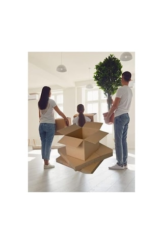 Ekolsan 60x40x30 10 Adet Taşıma Kolisi Çift Oluklu Boş Koli, Taşınma Kolisi