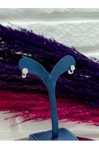 925 Ayar Gümüş Zirkon Taşlı Trend Kız Çocuk Küpesi Gümüş