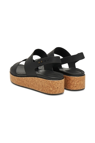 Crocs Brooklyn Cork Low Wedge Kadın Sandalet 211144-060 Siyah