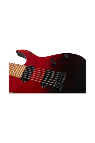 Spira S-457 Trd 7 Telli Elektro Gitar Kırmızı Siyah