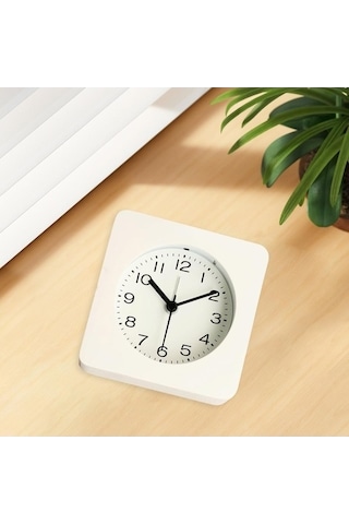 Trendooze Yatak Suntek Sessiz Saati, Saat Masa İçin Çocuk Çalar Beyaz Basit & - Tb