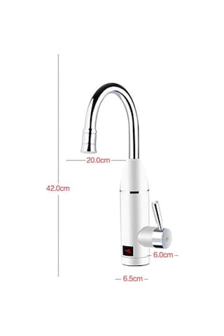 Tongxida Lavabo Musluğu İçin Elektrikli Led Ekran Anında Su Isıtıcı Kaplamalı Krom Renk -