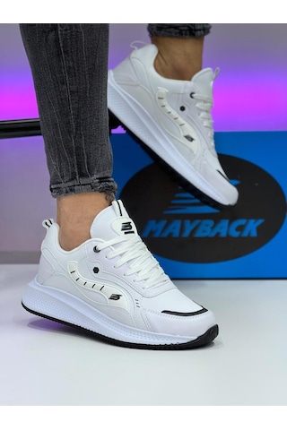 Mayback Erkek Sneaker,günlük Spor Ayakkabı,ortopedik Taban Beyaz Siyah