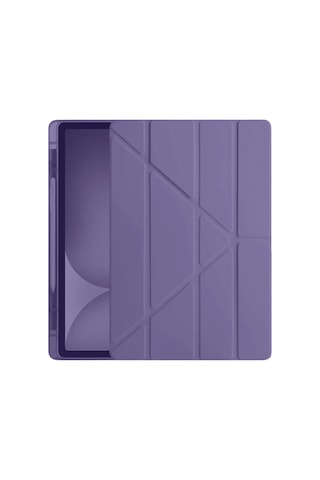 Apple Uyumlu  iPad Pro 11 2024 Kılıf Kalemlikli Hugo Tablet Kılıfı - Mor Diğer