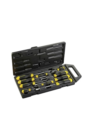 Stanley 265014 10 Parça Cushiongrip Düz ve Pozi Tornavida Seti