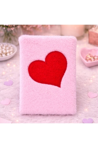 Kalpli Pembe Peluş Defter Diğer