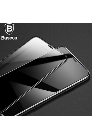 Baseus Apple Uyumlu iPhone 11 Pro 5.8 Inch 3D Full Kaplama Kırılmaz Cam Koruy Siyah