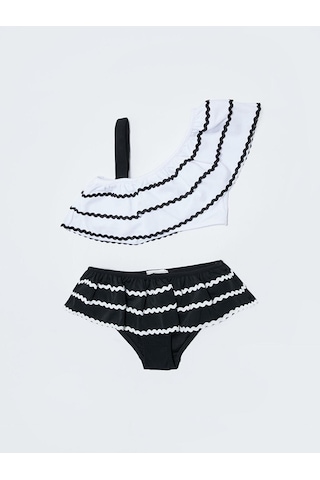 Deep Beach Sutaşı Detaylı Kız Çocuk Bikini Takım 001