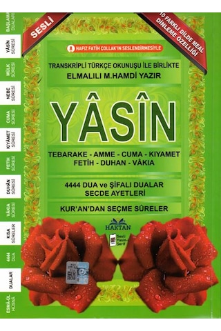 Haktan Yayınları Ortaboy 41 Yasin-i Şerif Yeşil 20 Adet
