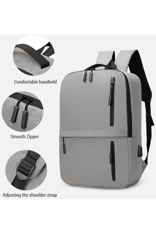 Createtech Yönetici Sırt Çantası - Profesyonel İş Dizüstü Çantası - Büyük Kapasite Siyah