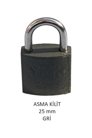Adilon Asma Kilit, 25 Mm Gri
