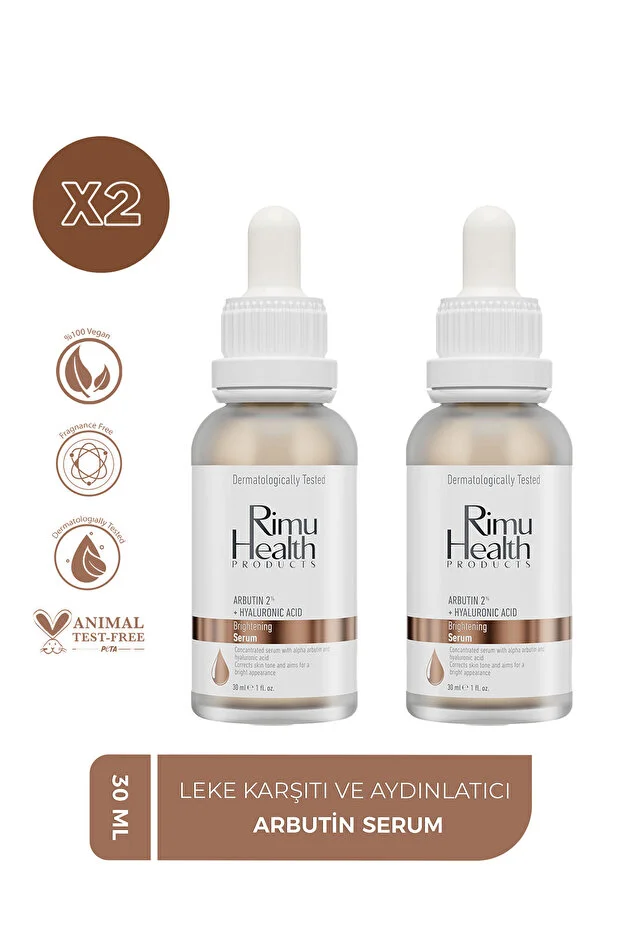 Rimu Health Products Leke Karşıtı, Cilt Tonu Eşitleyici Ve Aydınlatıcı Arbutin Serum 2 Li Fırsat Paketi