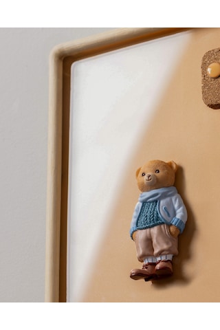 Madame Coco Voir Bear Magnet - Bej/mavi - 4x8 Cm 8684427186961 Ekru