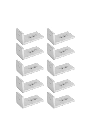 Yaozixa 10 Adet Aluminyum L Ayak Güneş Paneli Braketi - Fosforik Sistemler İçin Çatı Montajı, Dayanıklı Ve Kolay Kurulum