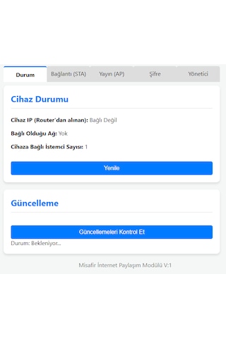 Misafir İnternet Paylaşım Modülü Otomatik Şifre Rotasyonlu, Yönetilebilir Wi-fi Genişletici