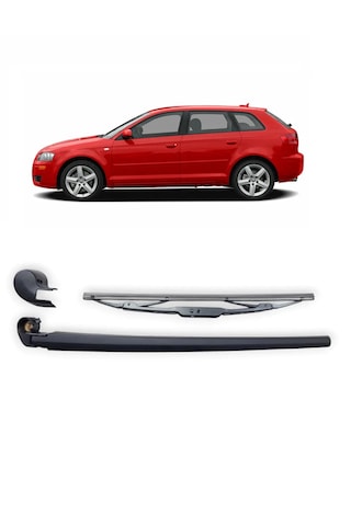 Audi A3 2004-2012 Arka Cam Silecek Kolu Ve Süpürgesi Kapak Takımı 8e9955407c
