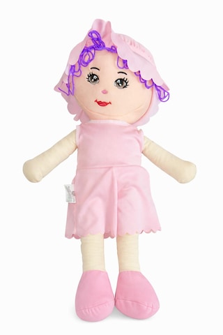 Kız Oyuncak Bebek Elbiseli Oyuncak Bez Bebek 60 Cm Bez Bebek Özel Yapım Premium Pudra Pembe Bebek 001