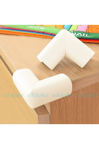 Evokids Kauçuk Köşe Koruyucu Krem Rengi 4'lü Çok Renkli