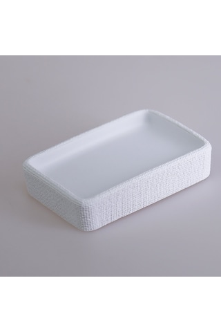 Linen Katı Sabunluk Beyaz
