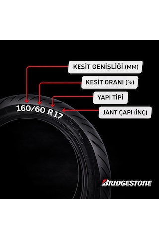 Bridgestone S21 160/60 Zr17 69w Arka Motosiklet Lastiği