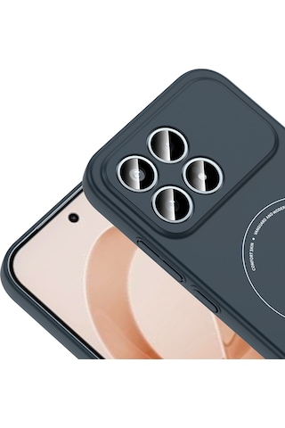 Maks Technology Poco F8 Pro Kılıf M-safe Şarj Özellikli Kamera Korumalı Mkst Elio Sert Pc Kapak - Lacivert