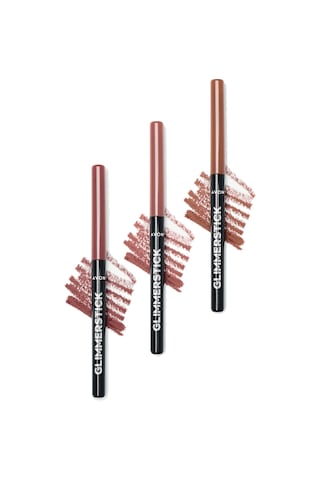 Avon Glimmerstick Blushed Nude + Mystery Mauve + Nude Dudak Kalemi 3'lü