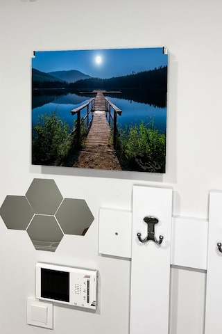 No77decor Sigorta Saklama Kutusu Aynı Zamanda Ay Işığı Göl Manzaralı Tablo