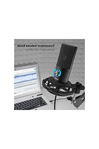 Fıfıne Akış Mikrofonu Pc Kollu, Usb Mikrofon Ps4 Ps5 Mac, Pop Filtre, Shock Mount, Oyun Podcast Stüdyosu İçin