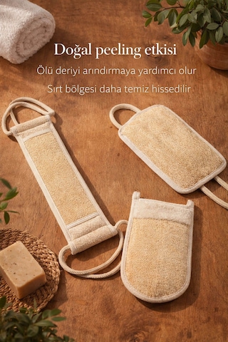 3'lü Sırt Bakım Seti Batık & Akne Karşıtı Arındırıcı Kese Paketi