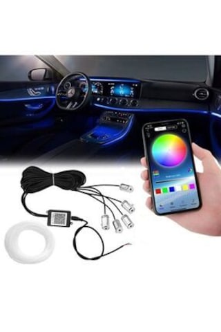 Car Cold Light Line Araç İçi Ambiyans Aydınlatma Beyaz