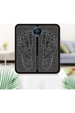 Didadodo Darbeli Ayak Masaj Yastığı Ems Masaj Pedikür Makinesi Usb Şarj Pedikür Seti - Siyah Şarj Siyah