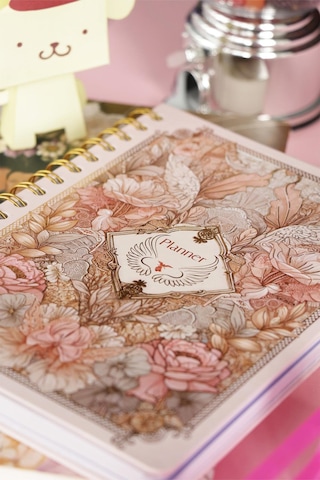 Spiralli Sert Kapak Süresiz Ajanda Planner A5 Pembe