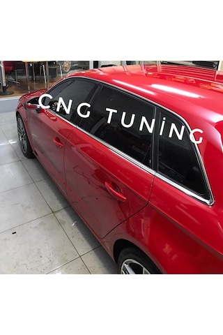Audi A3 Hb Krom Cam Çıtası Çerçevesi   2013-2020