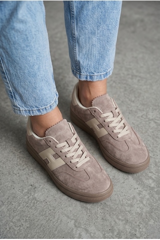 V.S.H Velvet Kadın Vizon Desenli Kadın Retro Spor Ayakkabı Te03-2450