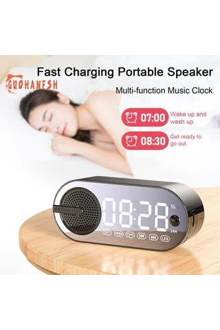 Jms Ayna Saatli Stereo Taşınabilir Kablosuz Bluetooth 5.0 Hoparlör