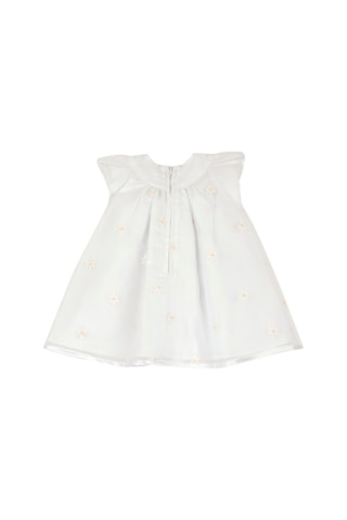 Chicco Kız Bebek Kısa Kollu Elbise 09101845000000 000033 Beyaz