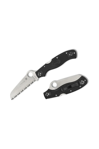 Spyderco Rescue 3 Thin Blue Line Spyderedge Kamp Çakı Siyah