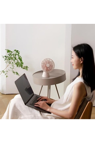 Masaüstü Fan Rainforest Versiyonu Şarj Edilebilir El Fan Çıkarılabilir Mini Sessiz Fan Soğutucu Ev Ofis Açık Hayranları 6551 Beyaz
