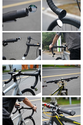 Bisiklet Gidon Aynası Arka Görüş Aynası Bisiklet Bar Ucu Aynası 360 Derece Döndürülebilir Güvenlik Bisiklet Arka Görüş Aynası 28-32mm Çap İle Mtb Yol Dağ Bisikletleri İçin
