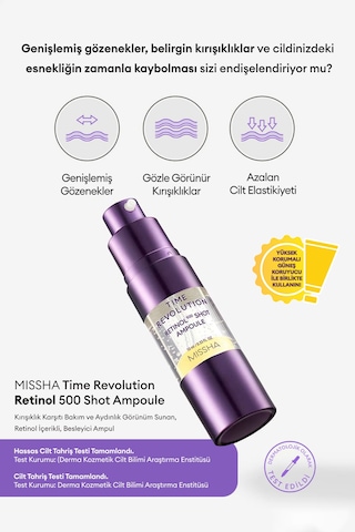 Retinol İçerikli Besleyici Ampul Time Revolution Retinol 500 Shot Ampoule