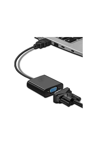Hdmi To Vga Kablo Çevirici Siyah