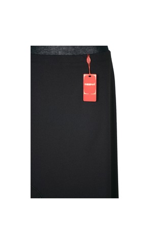 Hesna Kadın Lumina Kombin Ve Biye Detaylı Astarlı Lastikli Siyah Etek Siyah