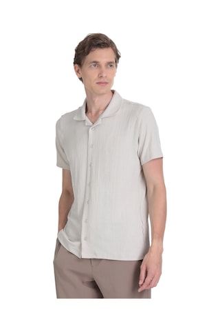 Hatemoğlu Ekru Regular Fit Apaş Yaka Gömlek 35135 4112494