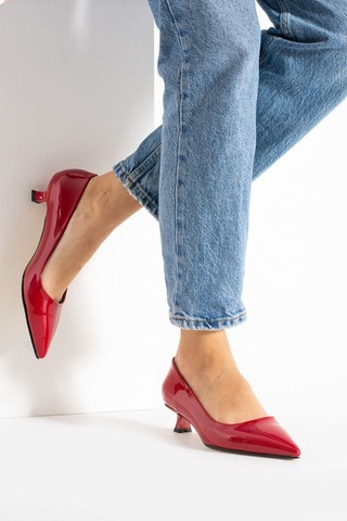 Lady Rugan Kadın Stiletto Topuklu Ayakkabı Kırmızı