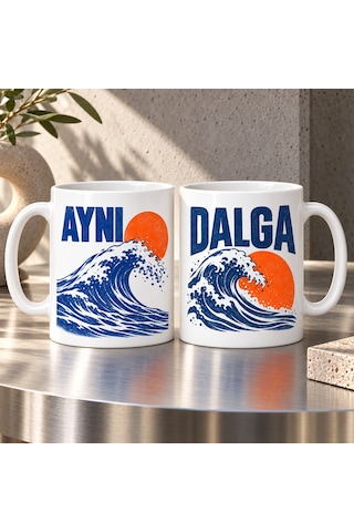 Mmb-trade Aynı Dalga 2'li Porselen Kupa Seti - Model 691 Mmbz