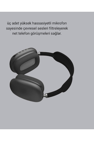 P9 Pro Plus Bluetooth Kulak Üstü Kulaklık H1 Çipli, Aktif Gürültü Engelleme, Uzamsal Se